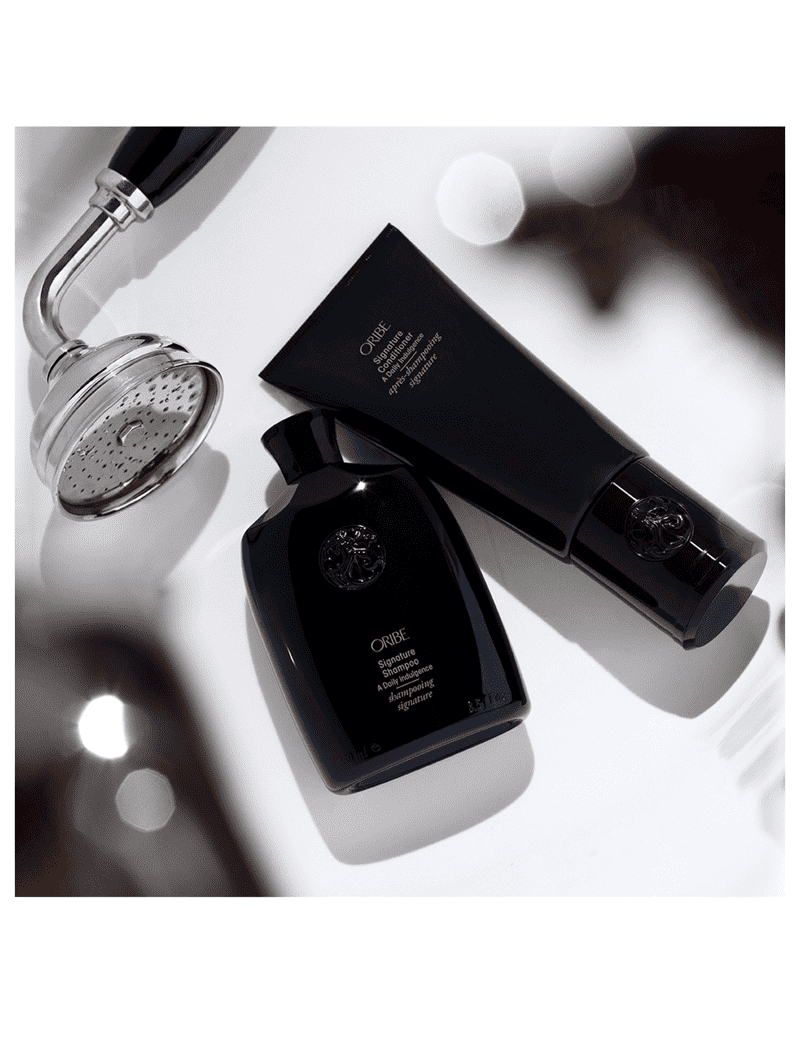 ORIBE - products for gorgeous hair - SIGNATURE SHAMPOO and SIGNATURE CONDITIONER.
